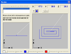 Pantalla de simulación de Dyfe-ZENDRILL